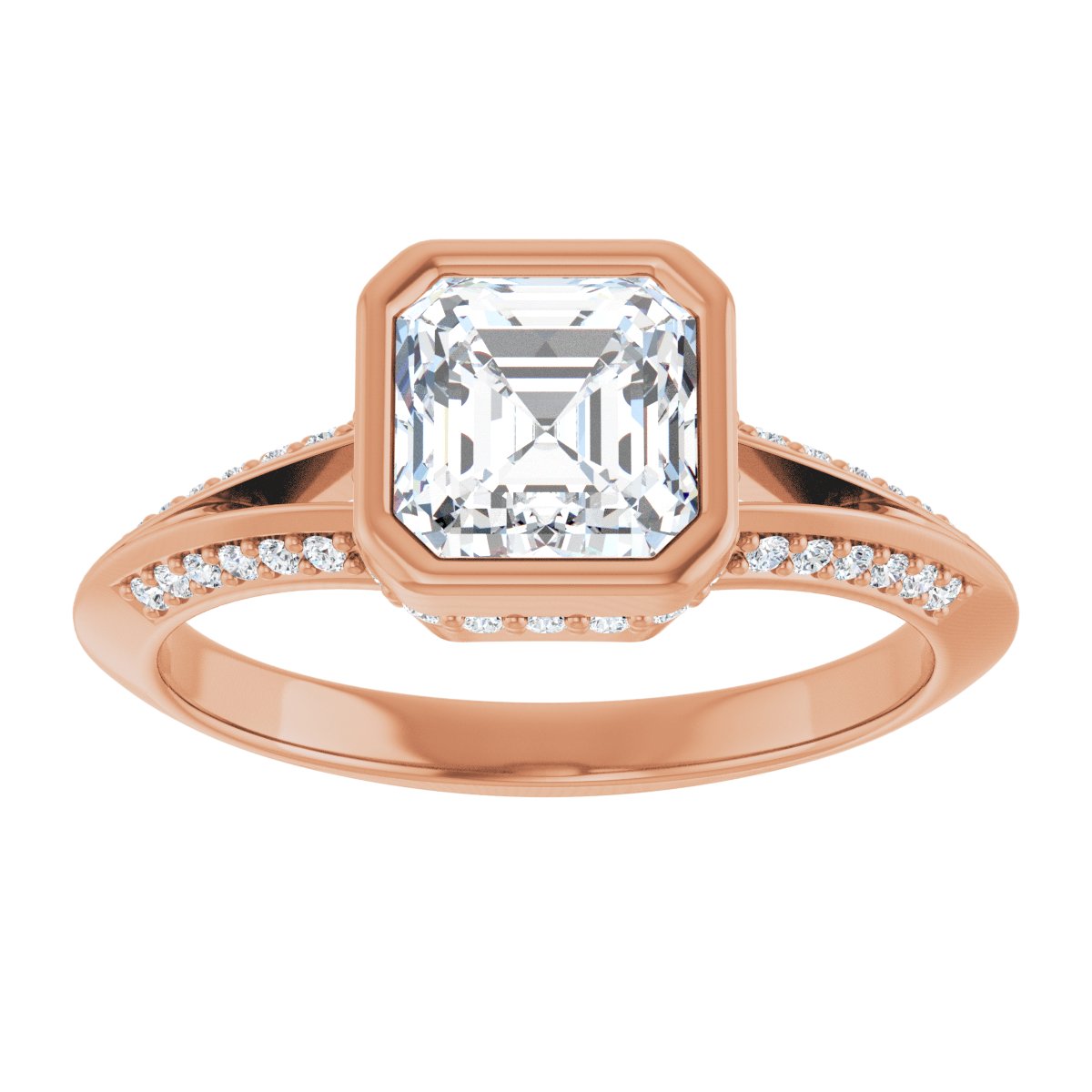 Hidden Halo-Style Engagement Ring