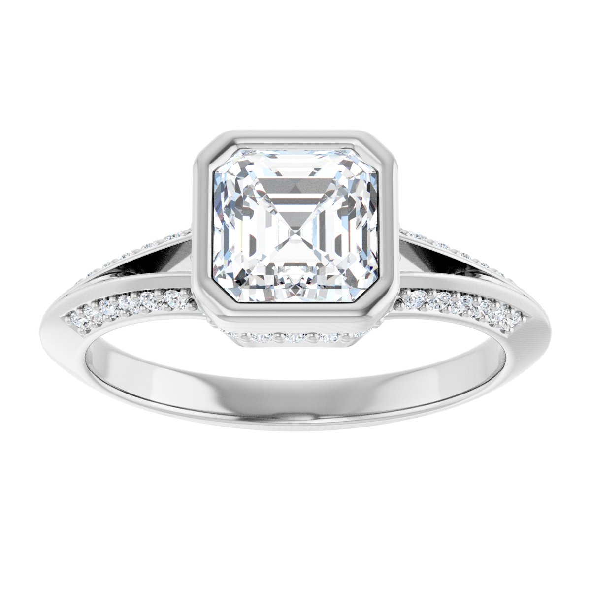 Hidden Halo-Style Engagement Ring