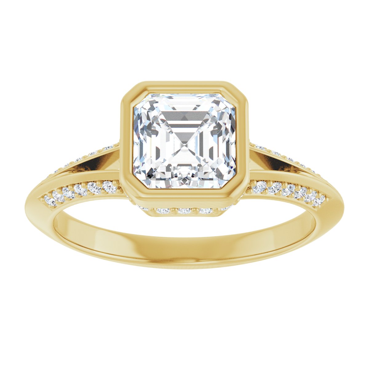 Hidden Halo-Style Engagement Ring