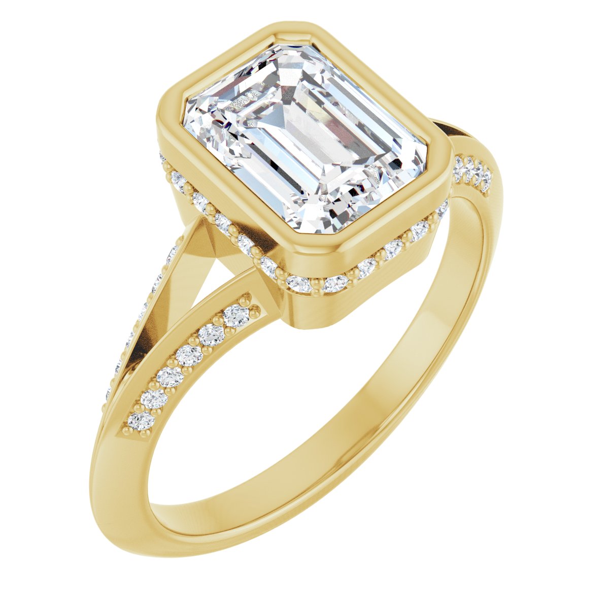 Hidden Halo-Style Engagement Ring