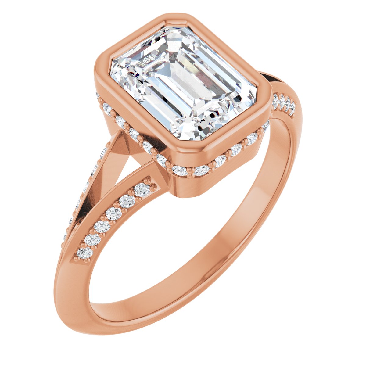 Hidden Halo-Style Engagement Ring