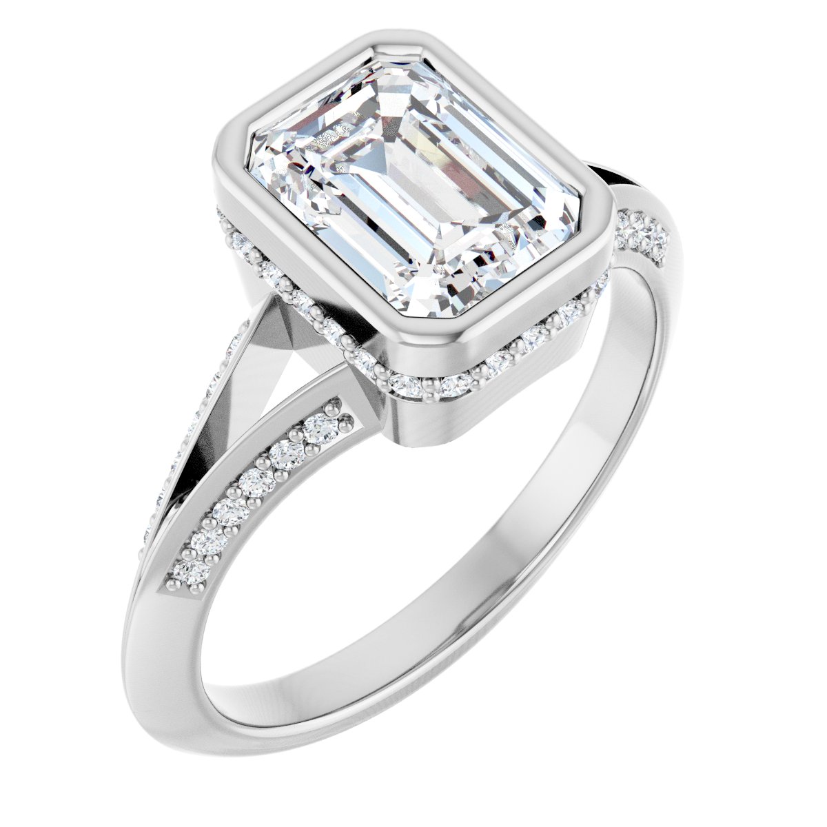 Hidden Halo-Style Engagement Ring