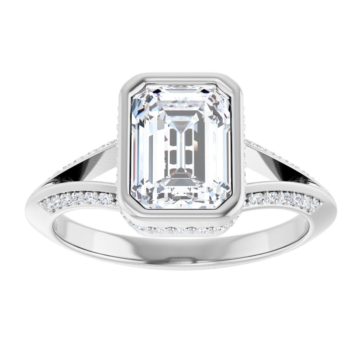 Hidden Halo-Style Engagement Ring