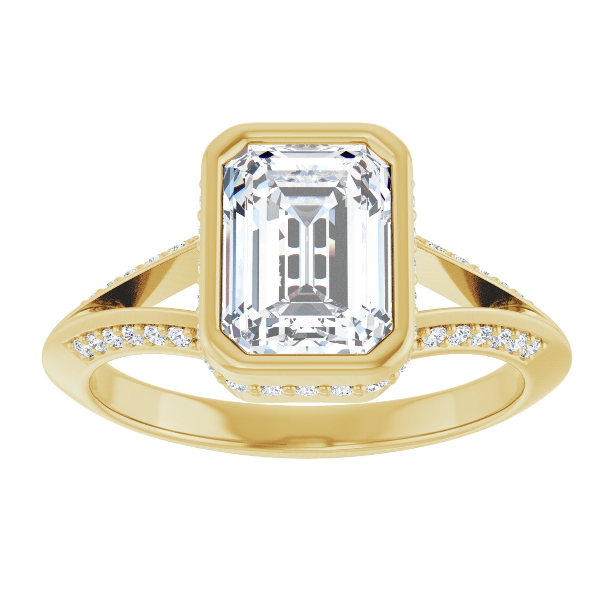 Hidden Halo-Style Engagement Ring