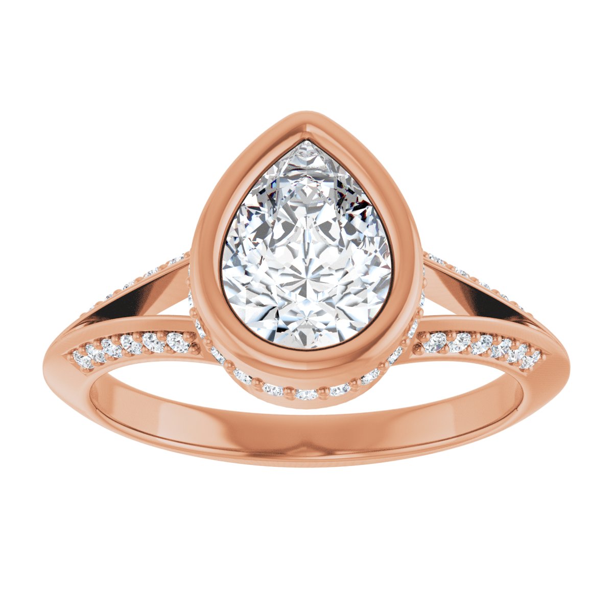 Hidden Halo-Style Engagement Ring