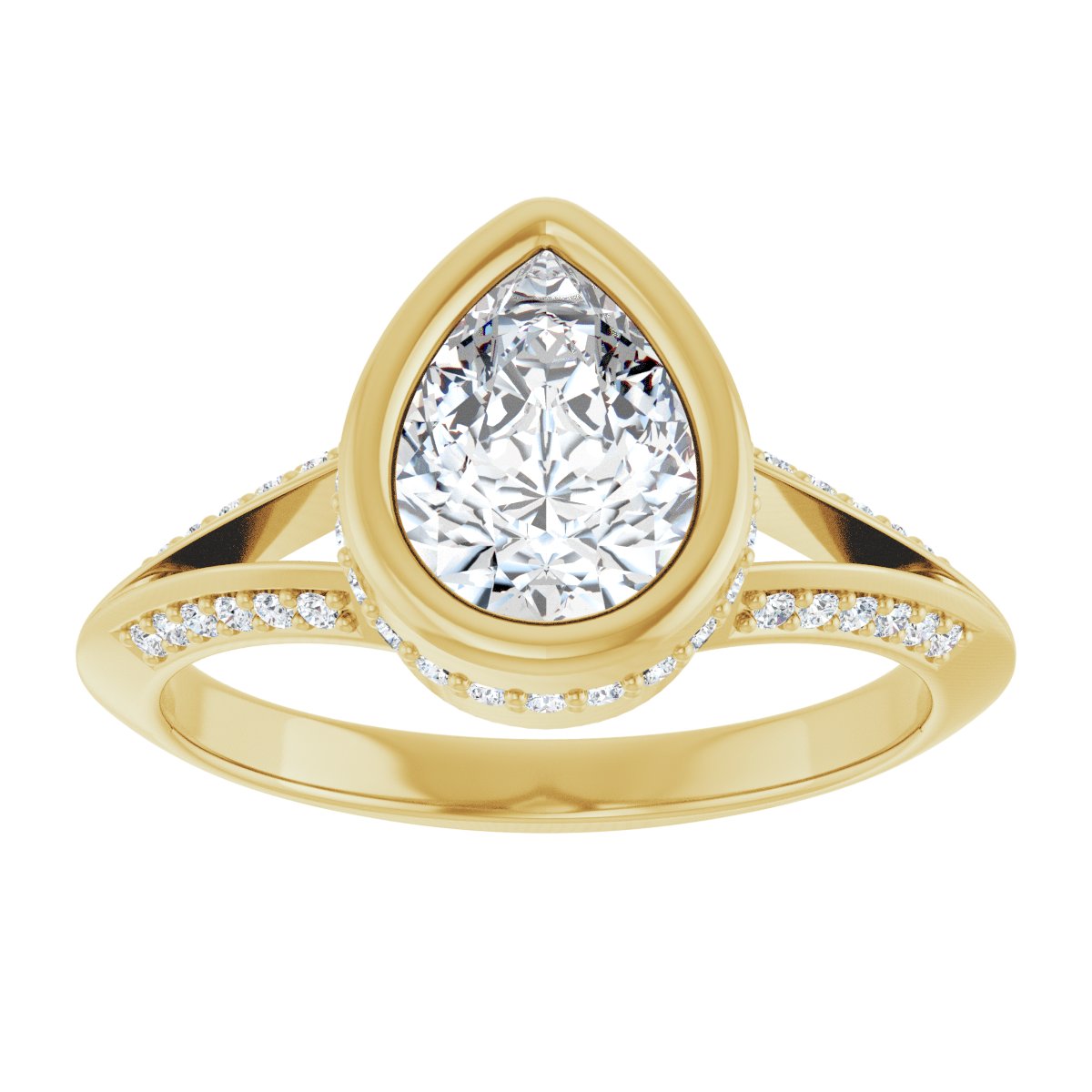 Hidden Halo-Style Engagement Ring