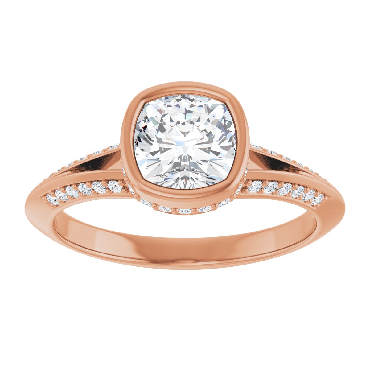 Hidden Halo-Style Engagement Ring