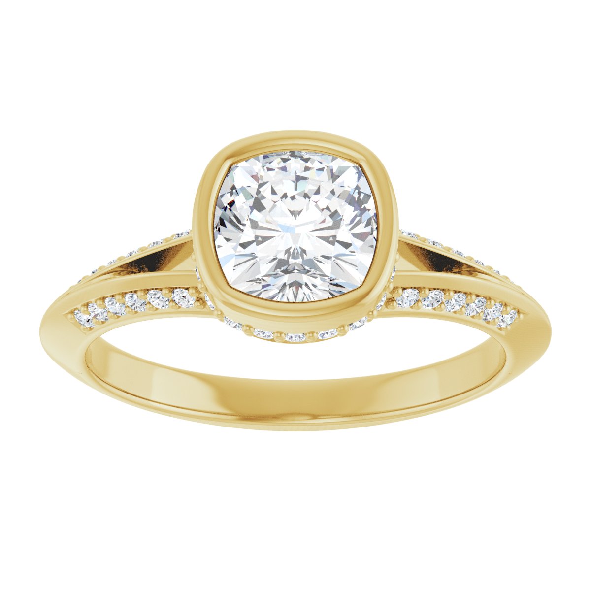 Hidden Halo-Style Engagement Ring