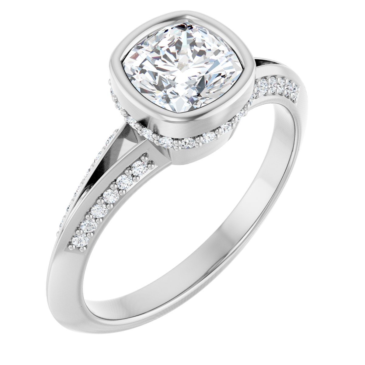 Hidden Halo-Style Engagement Ring