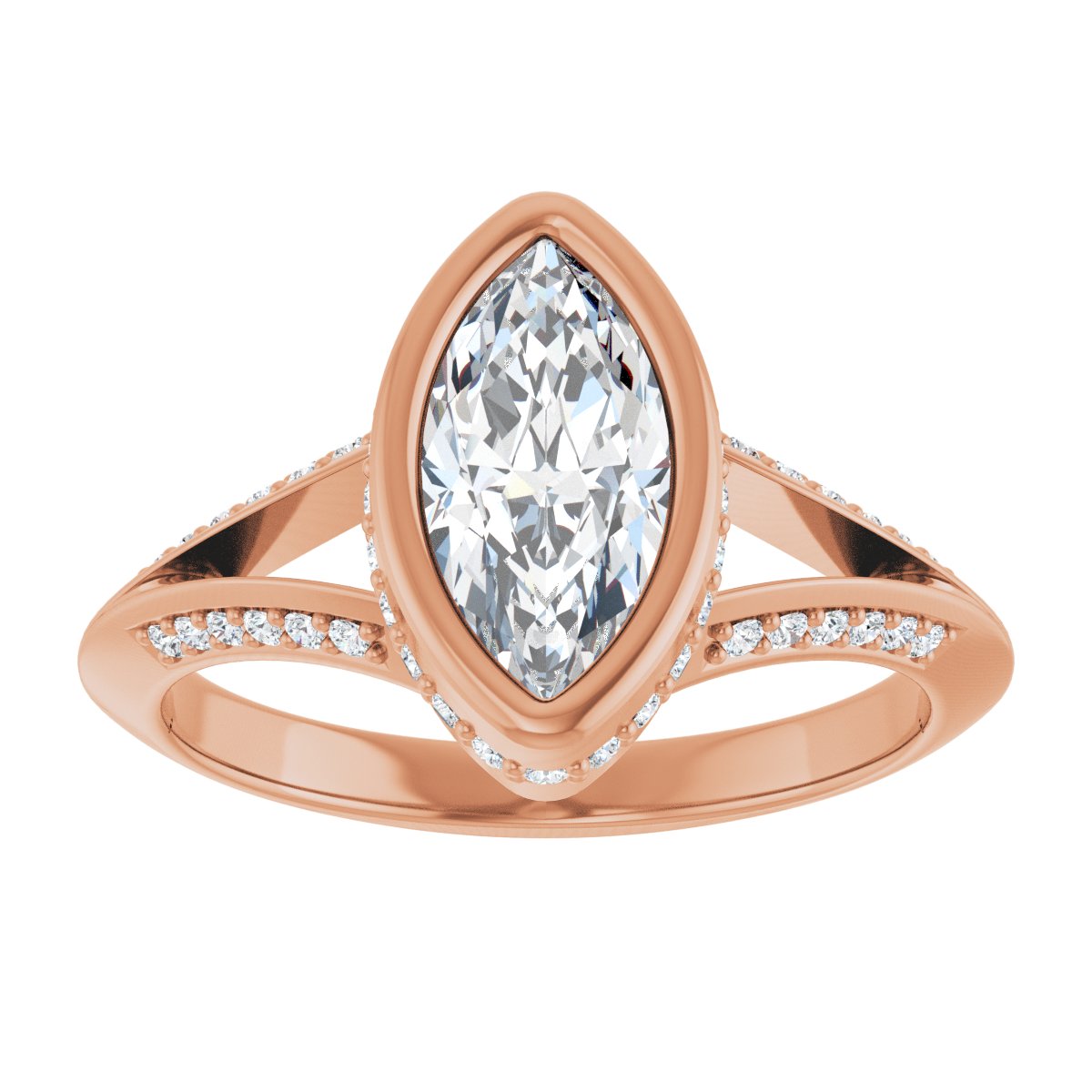 Hidden Halo-Style Engagement Ring