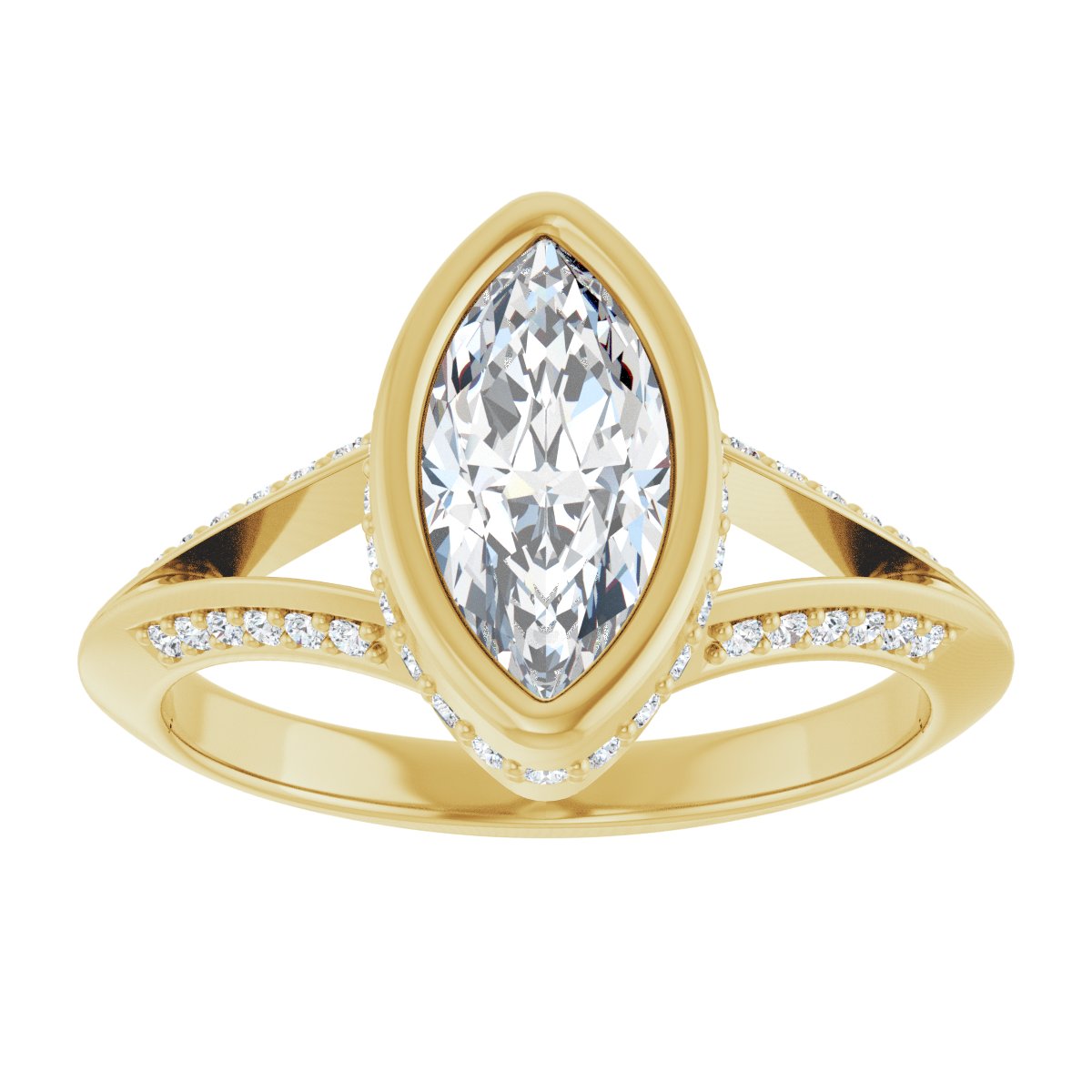 Hidden Halo-Style Engagement Ring