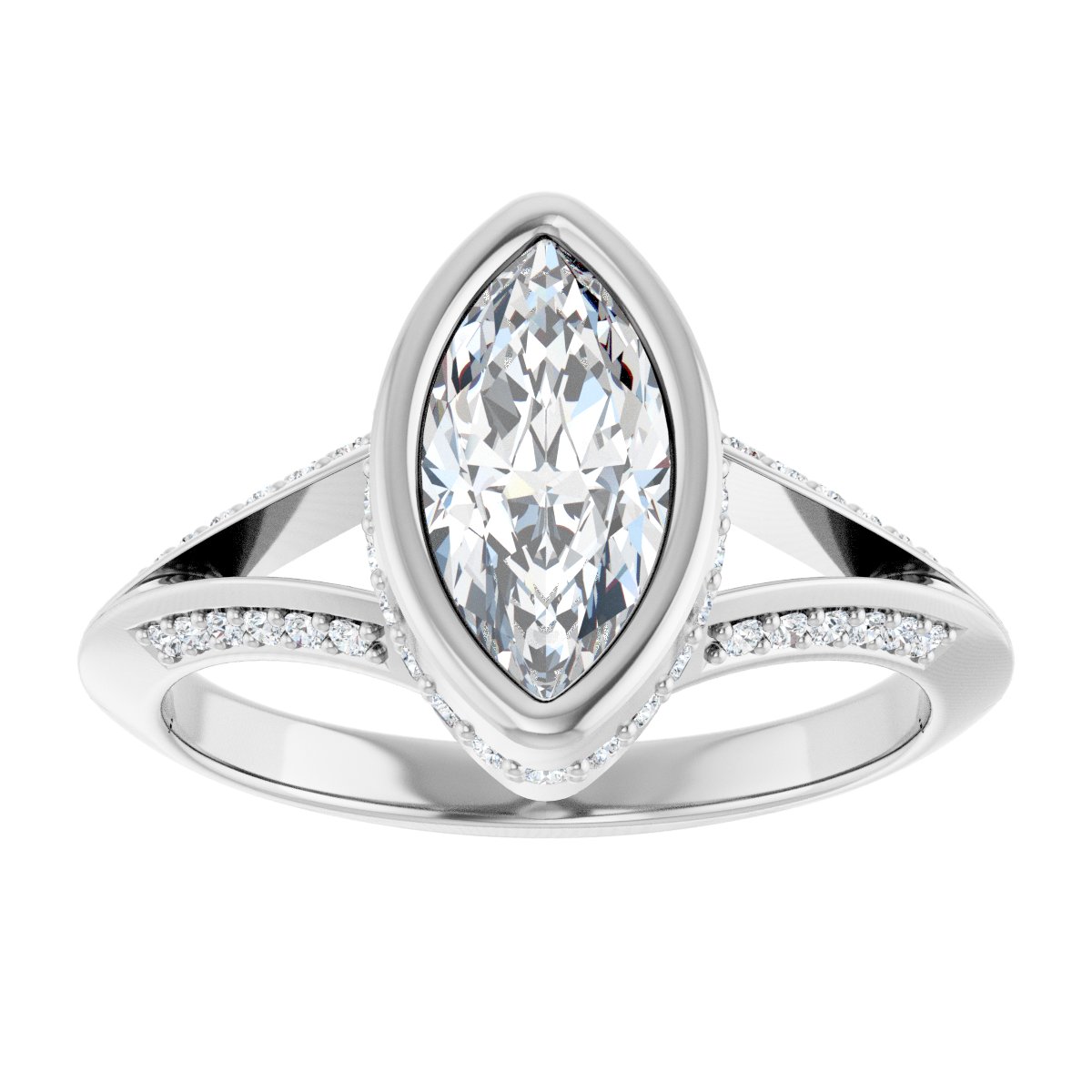 Hidden Halo-Style Engagement Ring