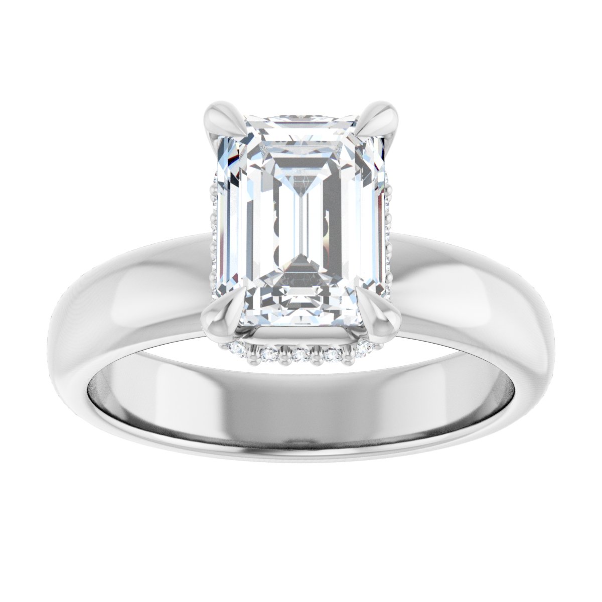 Hidden Halo-Style Engagement Ring