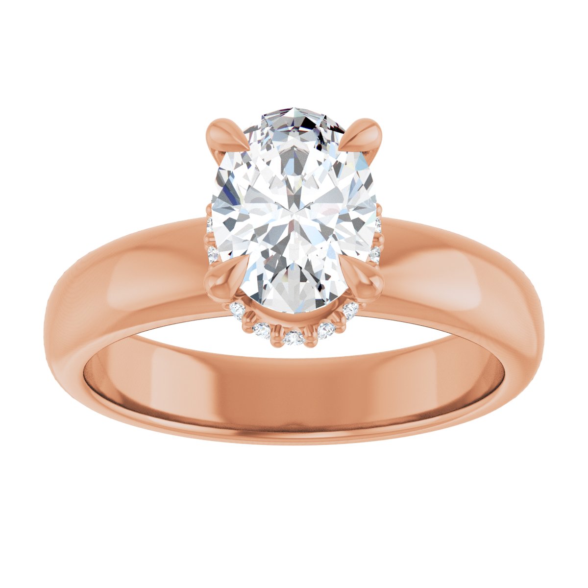 Hidden Halo-Style Engagement Ring