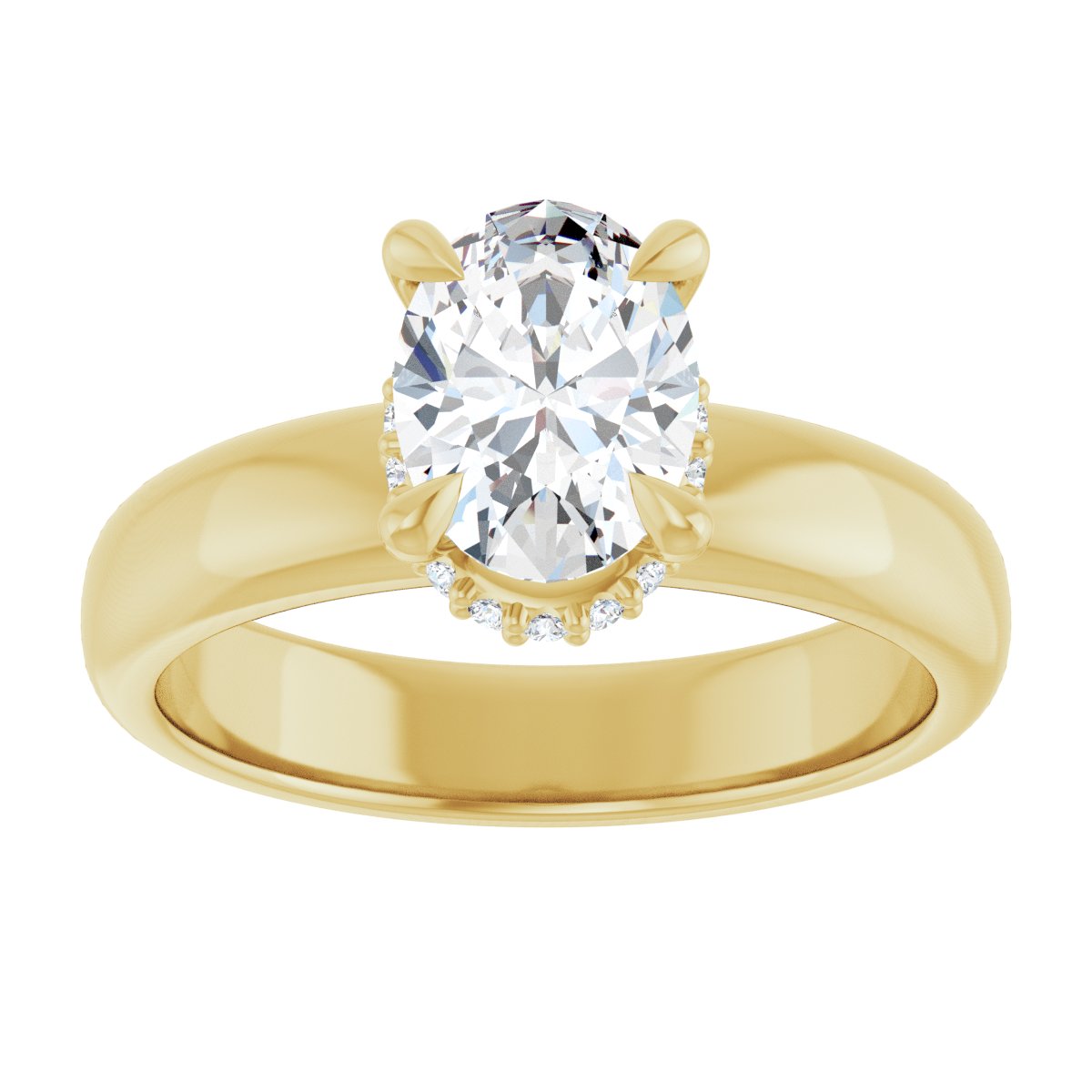 Hidden Halo-Style Engagement Ring