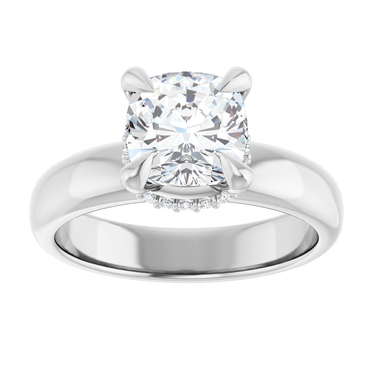 Hidden Halo-Style Engagement Ring