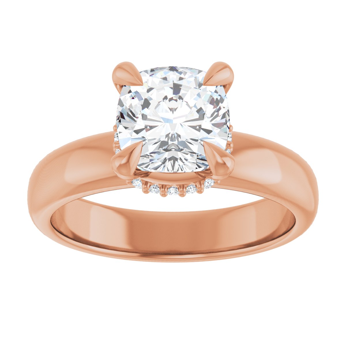 Hidden Halo-Style Engagement Ring