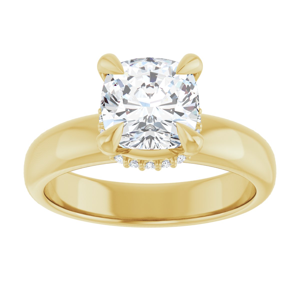 Hidden Halo-Style Engagement Ring