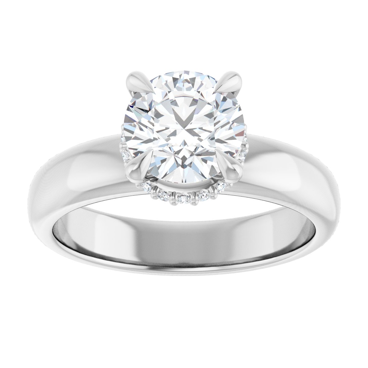 Hidden Halo-Style Engagement Ring