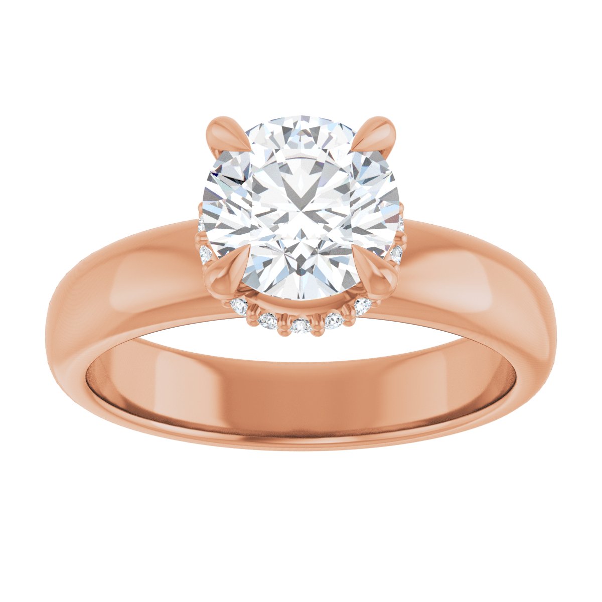 Hidden Halo-Style Engagement Ring