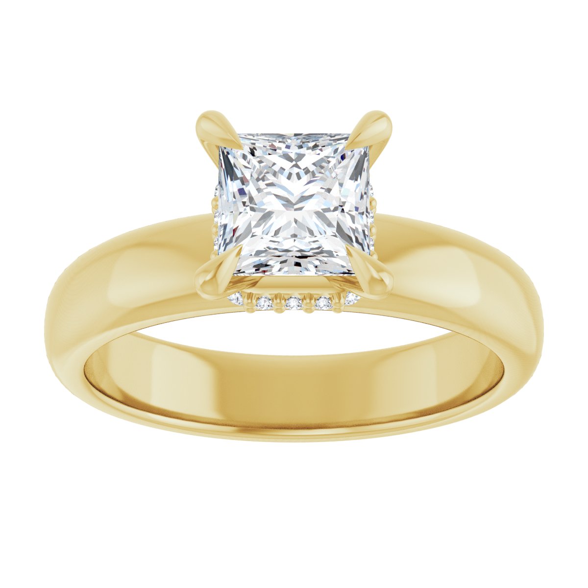 Hidden Halo-Style Engagement Ring