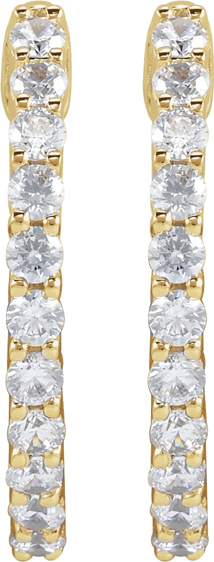 Inside-Outside Hoop Earrings - Natural Diamond