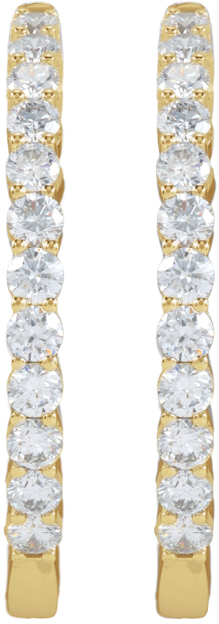 Inside-Outside Hoop Earrings - Natural Diamond