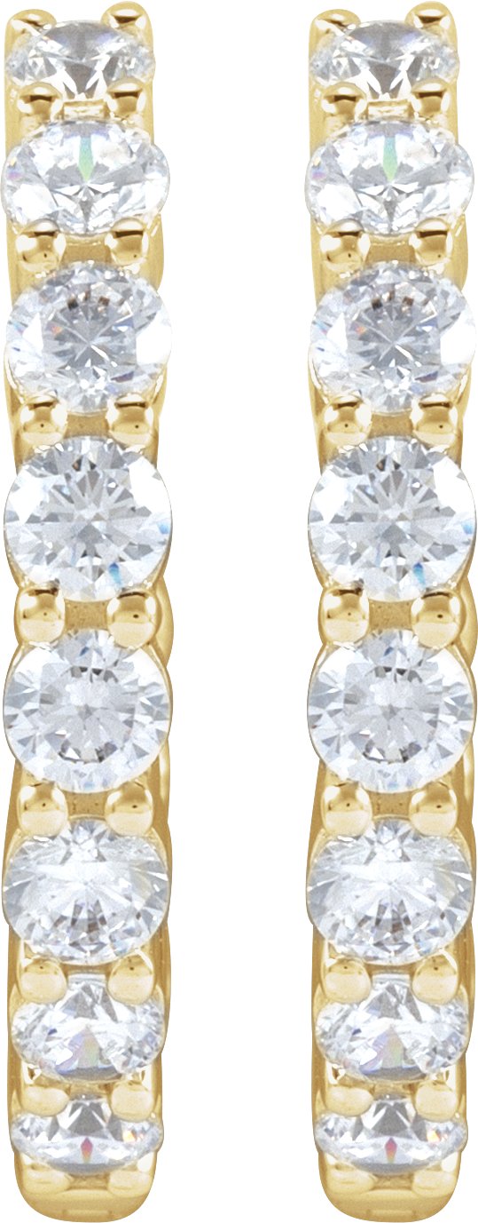 Inside-Outside Hoop Earrings - Natural Diamond