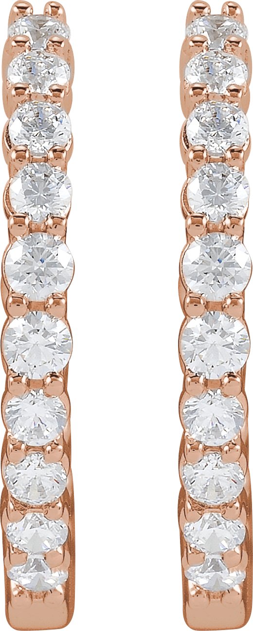 Inside-Outside Hoop Earrings - Natural Diamond