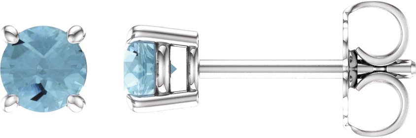 Aquamarine Stud Earrings