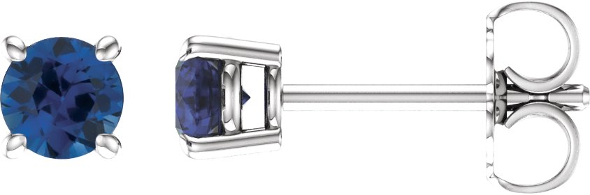Blue Sapphire Stud Earrings
