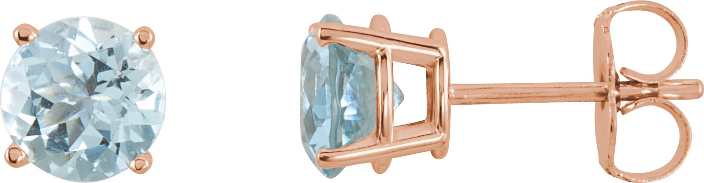 Aquamarine Stud Earrings