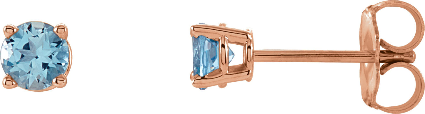 Aquamarine Stud Earrings