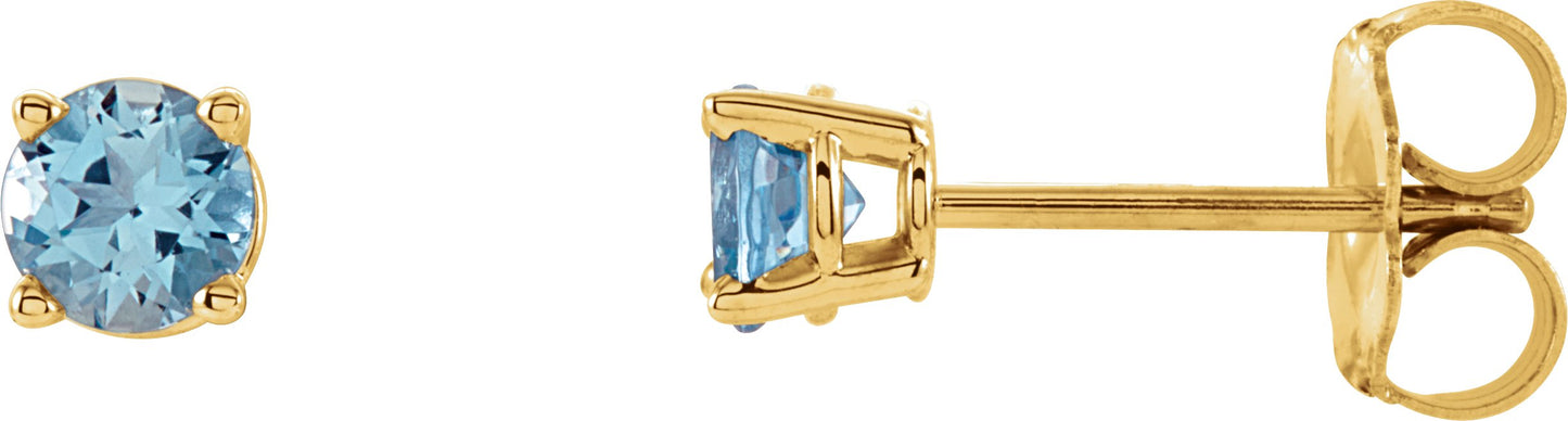 Aquamarine Stud Earrings