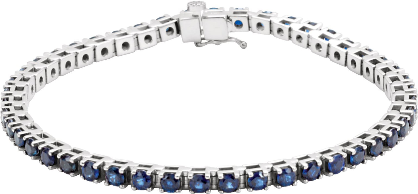 Blue Sapphire Tennis Bracelet