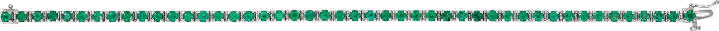 Natural Emerald Tennis Bracelet