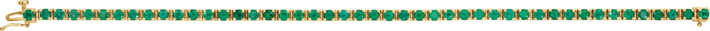 Natural Emerald Tennis Bracelet