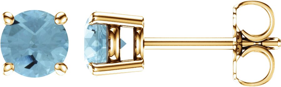 Aquamarine Stud Earrings