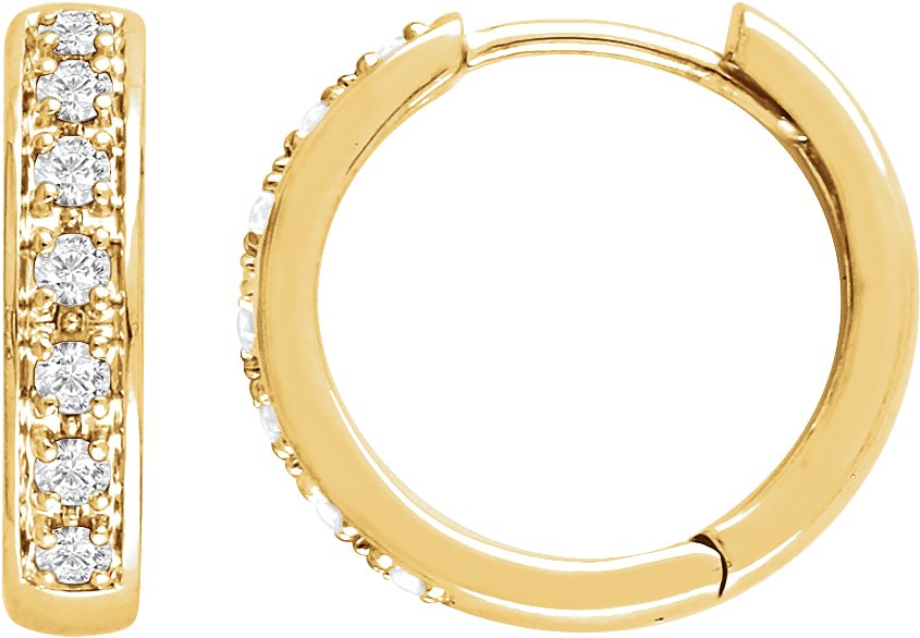 Accented Hoop Earrings - Natural Diamond