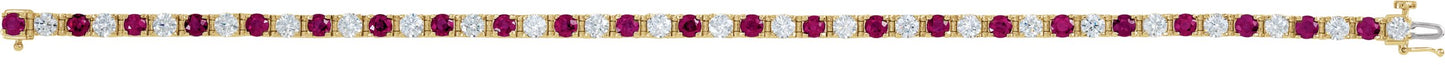 Ruby & Diamond Tennis Bracelet