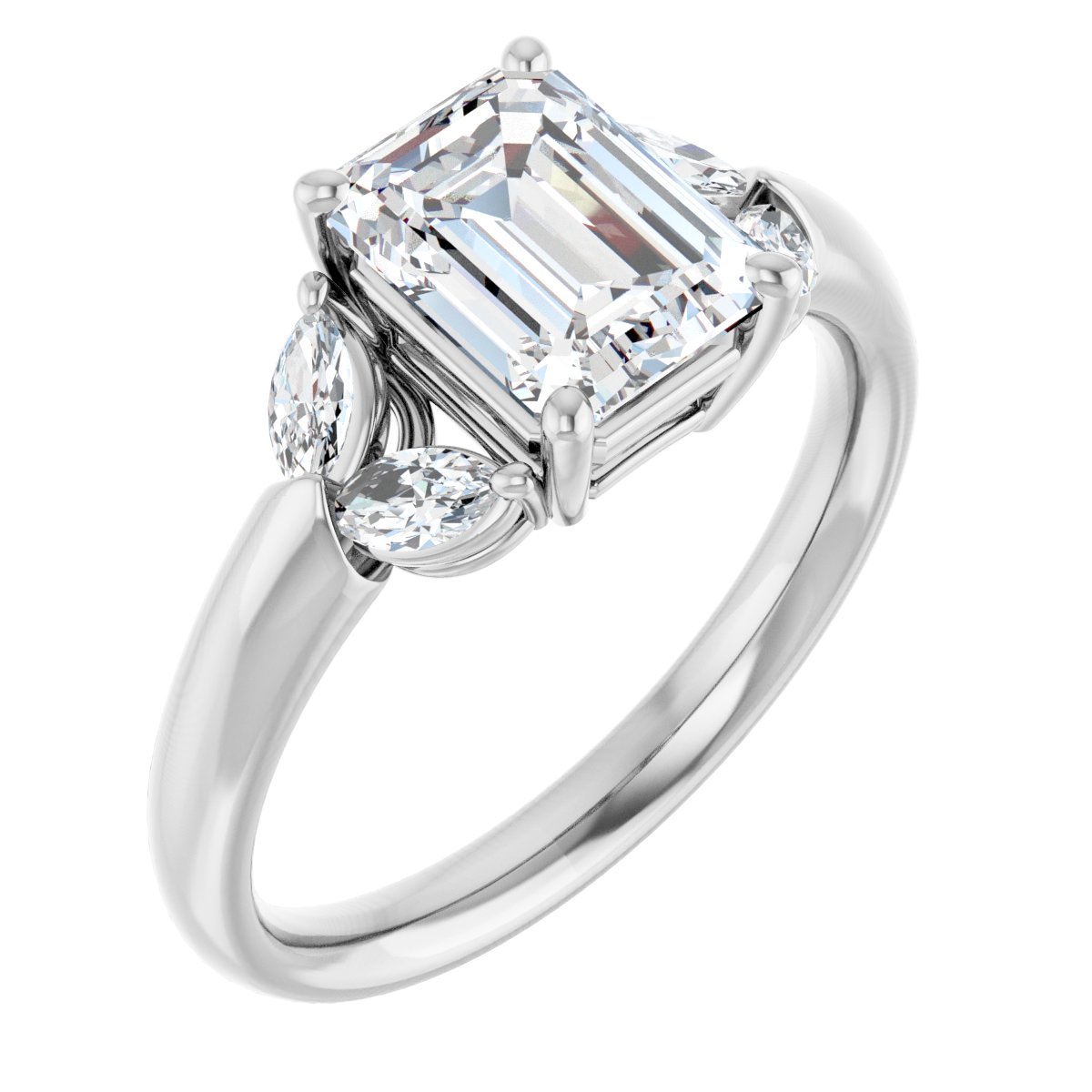Accented Engagement Ring