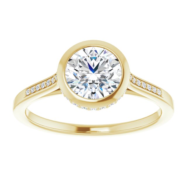 Bezel-Set Accented Engagement Ring