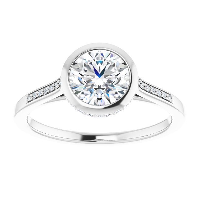 Bezel-Set Accented Engagement Ring