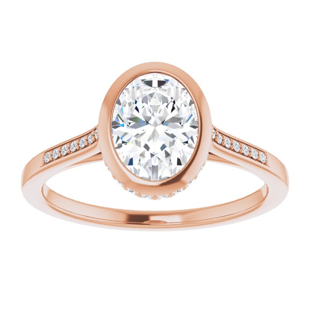 Bezel-Set Accented Engagement Ring