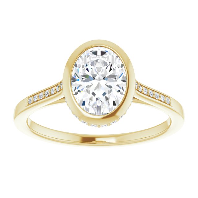 Bezel-Set Accented Engagement Ring