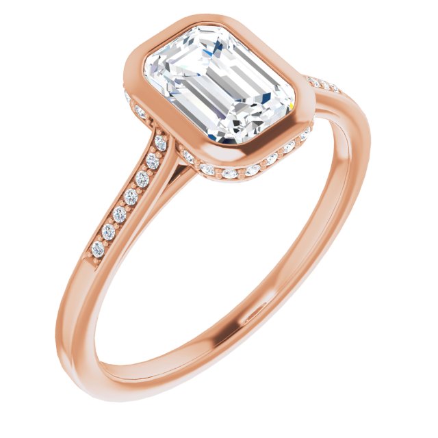 Bezel-Set Accented Engagement Ring