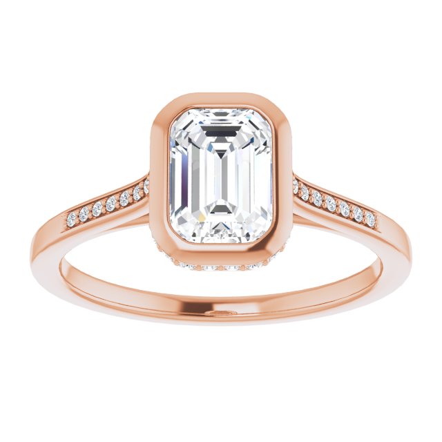 Bezel-Set Accented Engagement Ring