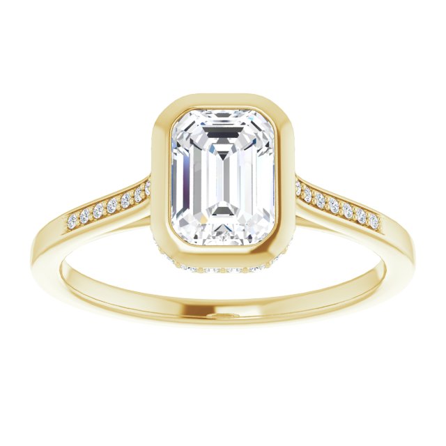 Bezel-Set Accented Engagement Ring