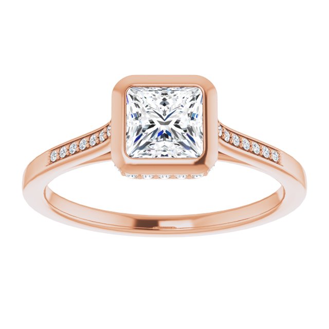 Bezel-Set Accented Engagement Ring