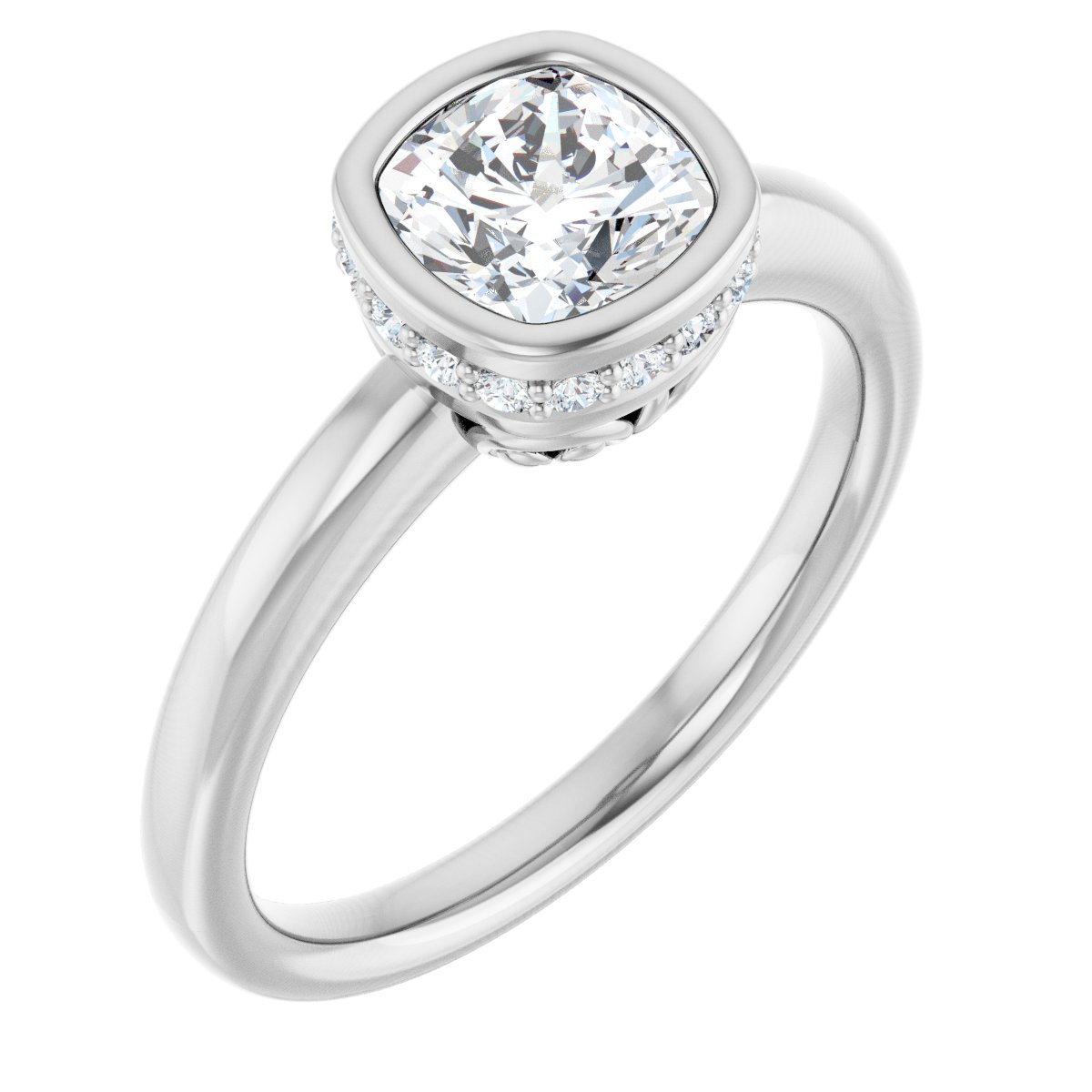 Bezel-Set Engagement Ring